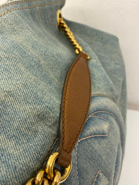 Gucci Blue Denim Soho Shoulder Bag