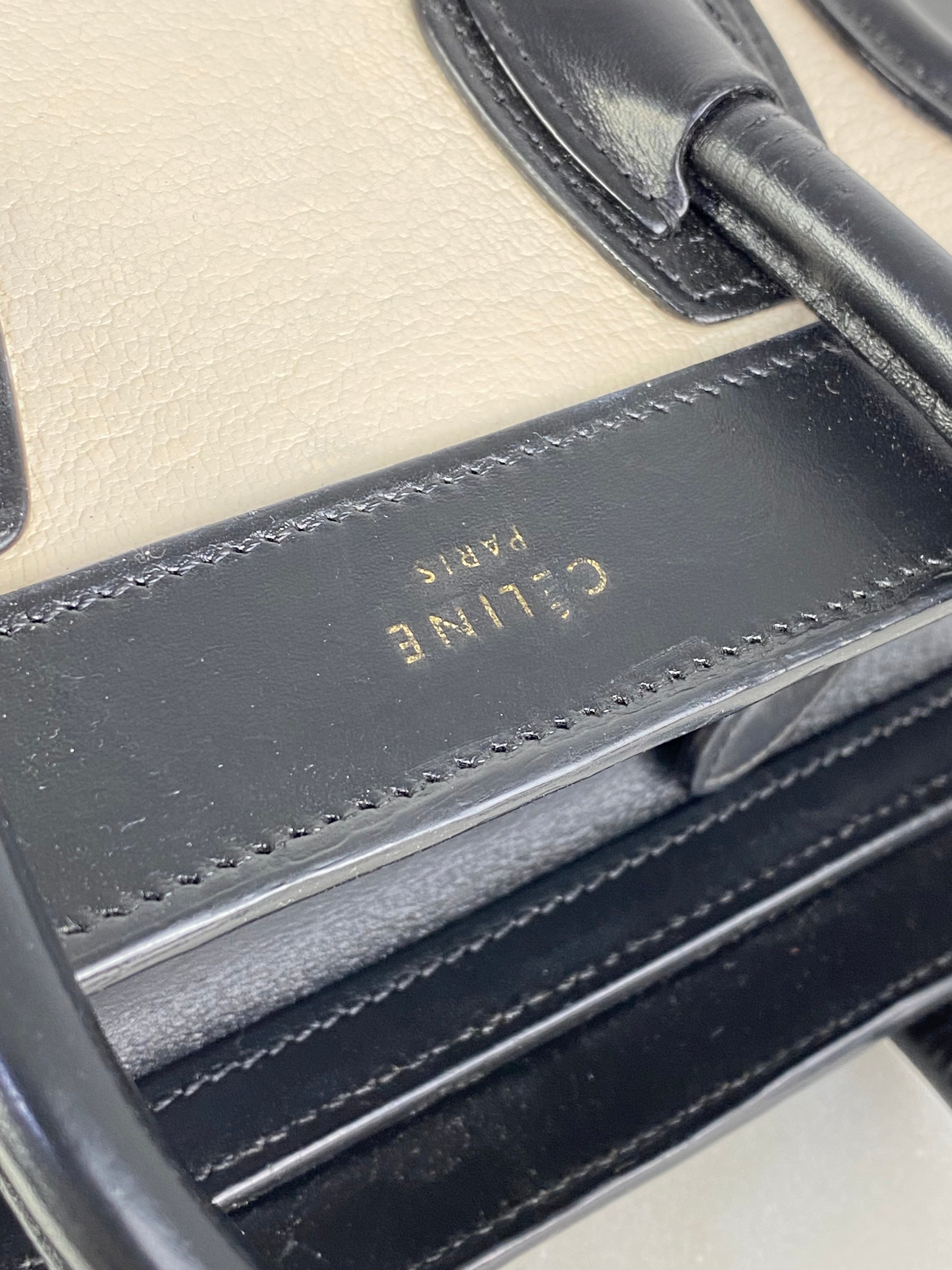 Celine Tricolor Nano Luggage Tote Bag