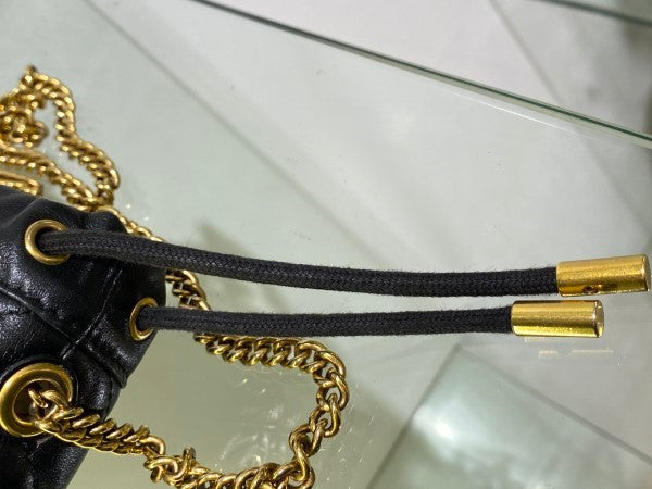 Gucci Black GG Marmont Mini Bucket Bag