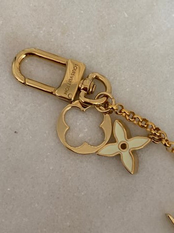 Louis Vuitton Gold Fleur De Monogram Chain Bag Charm