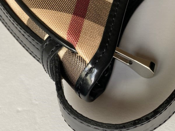 Burberry Nova Check Black Hobo Bag