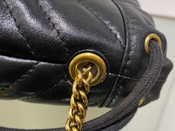 Gucci Black GG Marmont Mini Bucket Bag