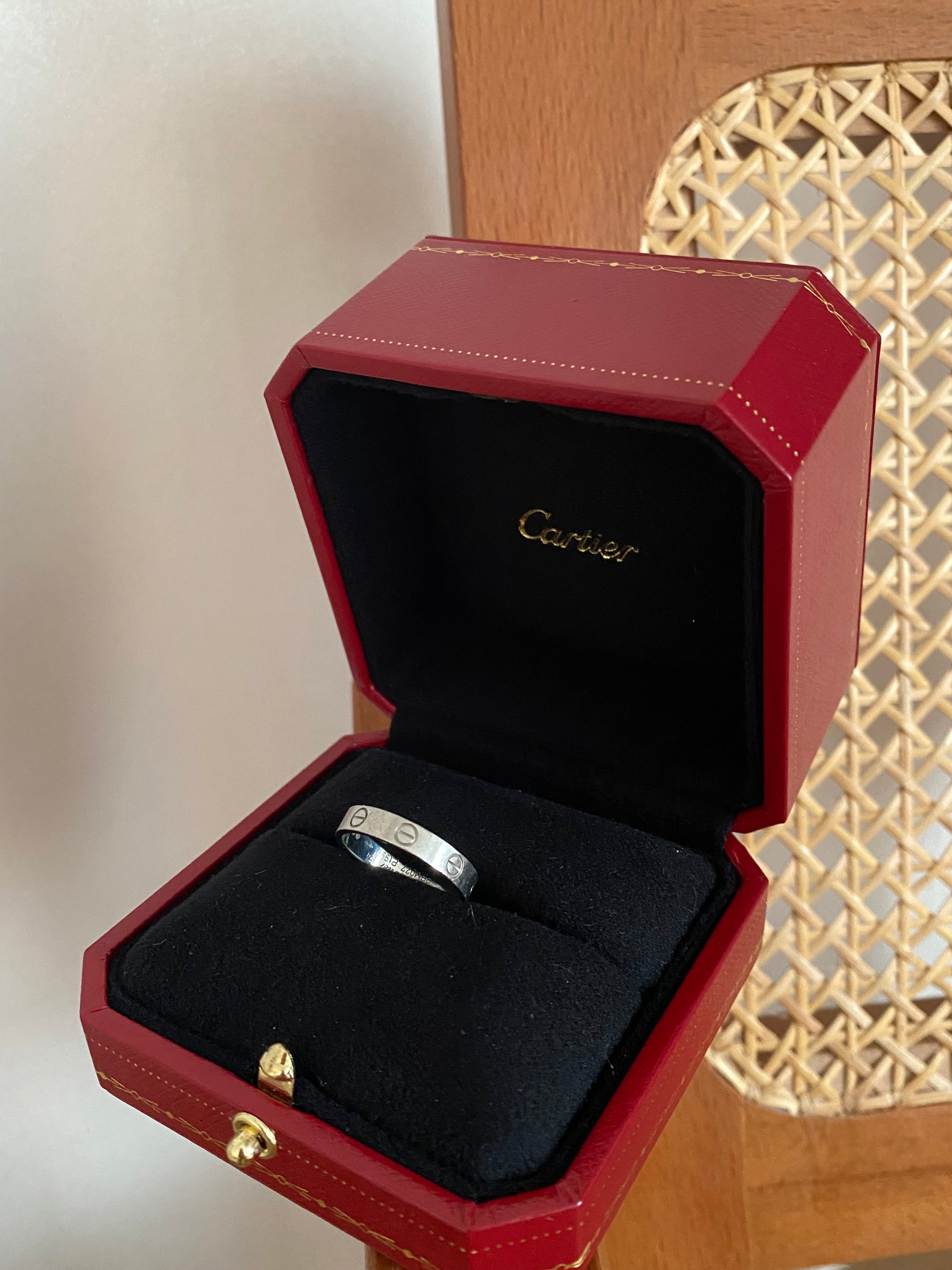 Cartier Platinum All Mini Love Ring 54