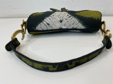 Christian Dior Green Saddle Medium Shoulder Bag