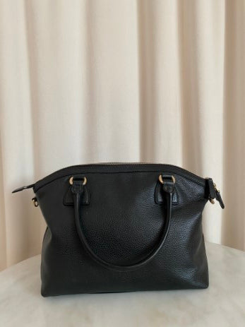 Gucci Black Tote Charm Dome Satchel Bag