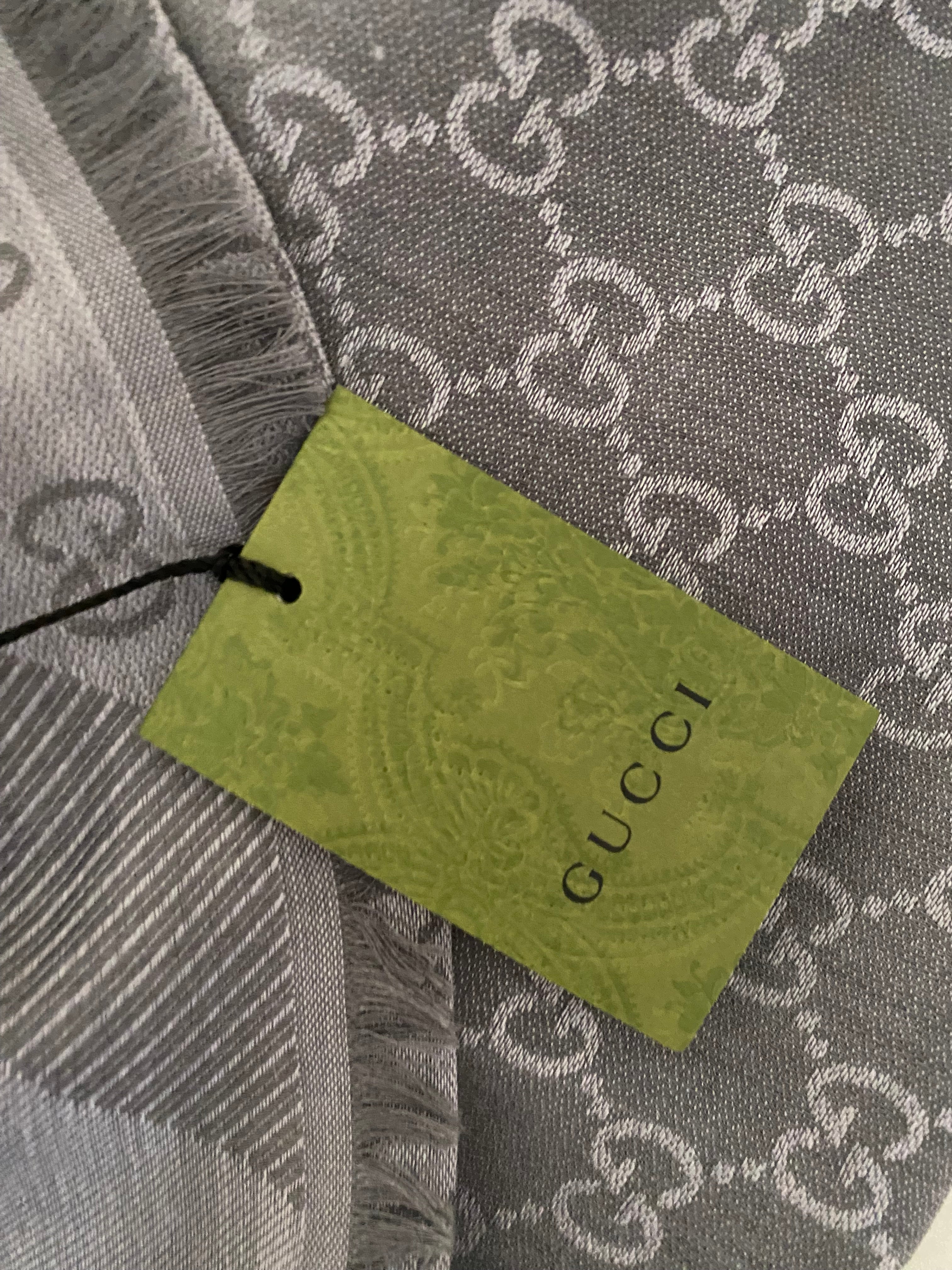 Gucci Grey GG Scarf