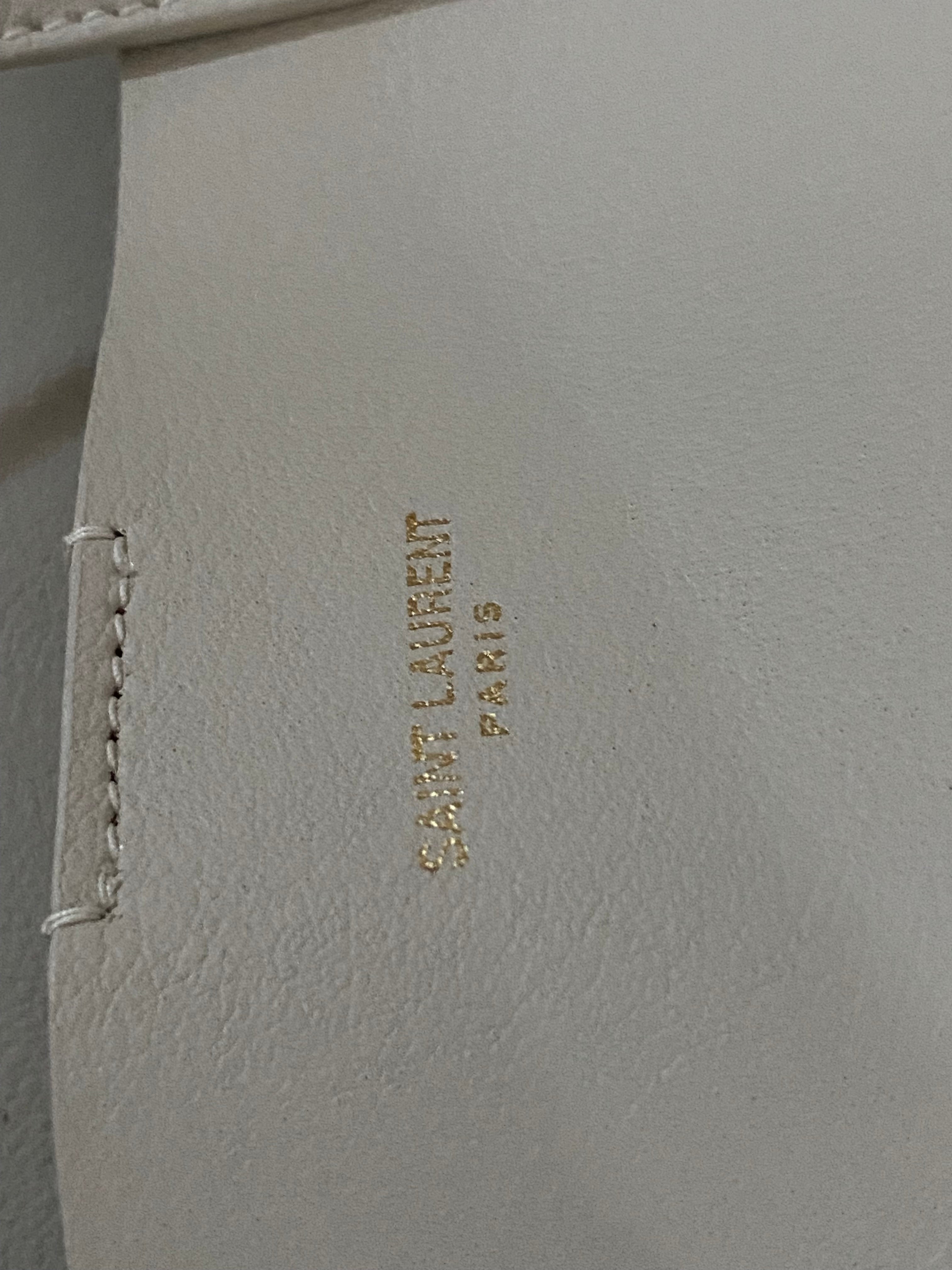 YSL Off White E/W Shopping Tote Bag