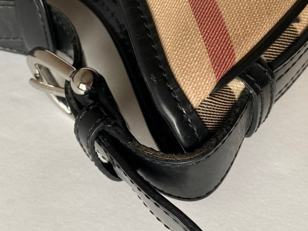 Burberry Nova Check Black Hobo Bag