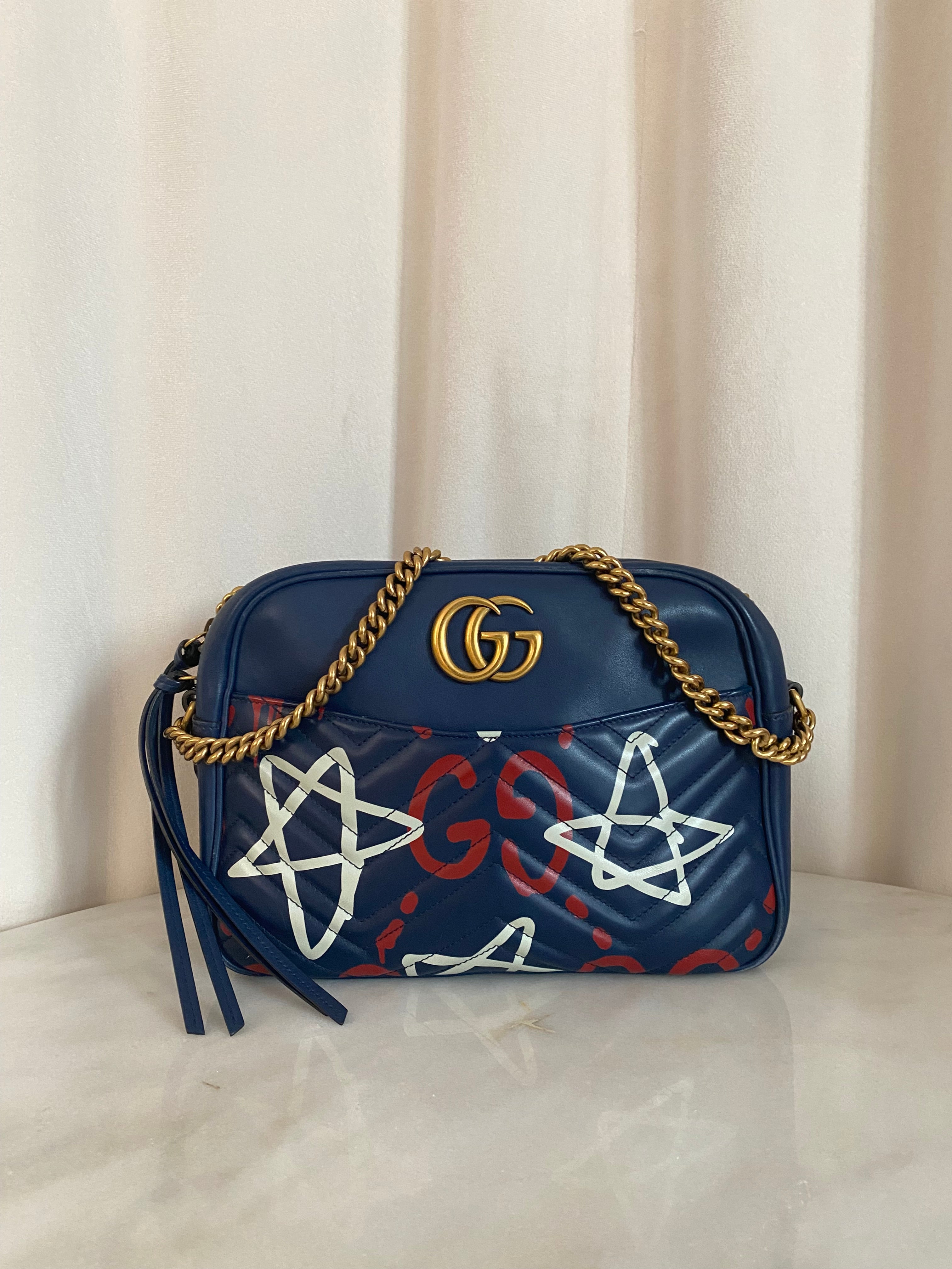 Gucci Multicolors Marmont Camera Large Crossbody Bag