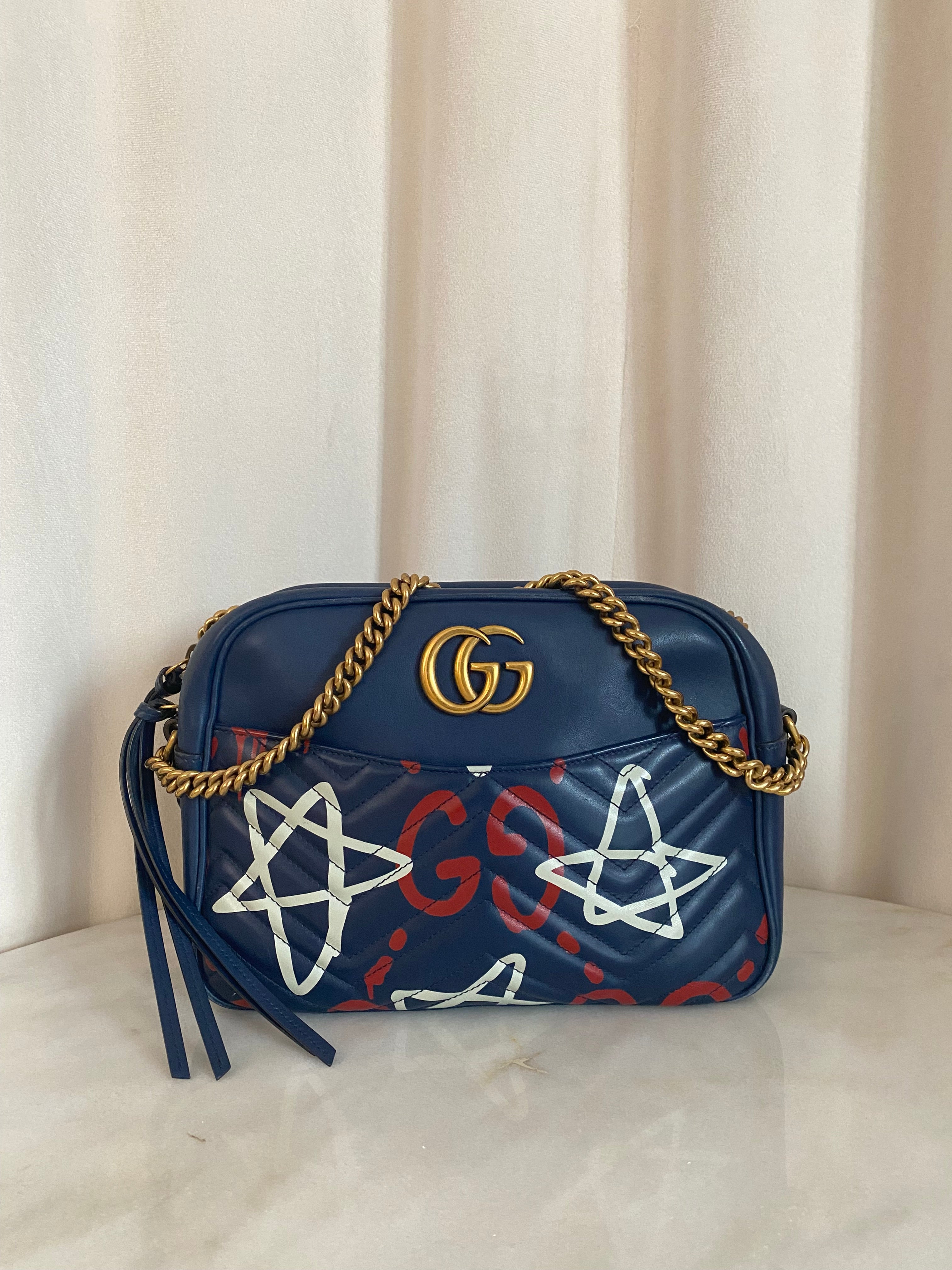 Gucci Multicolors Marmont Camera Large Crossbody Bag