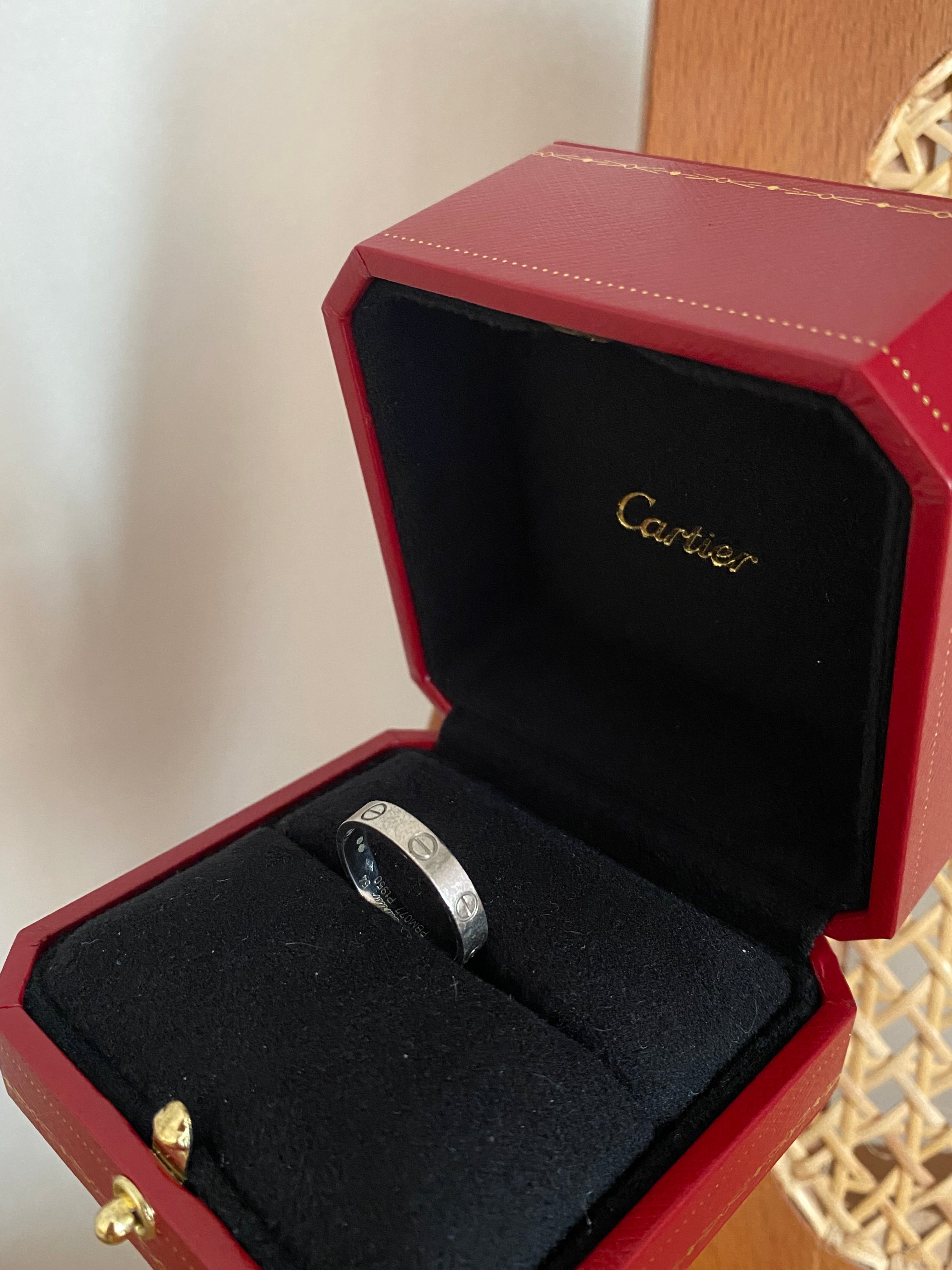 Cartier Platinum All Mini Love Ring 54