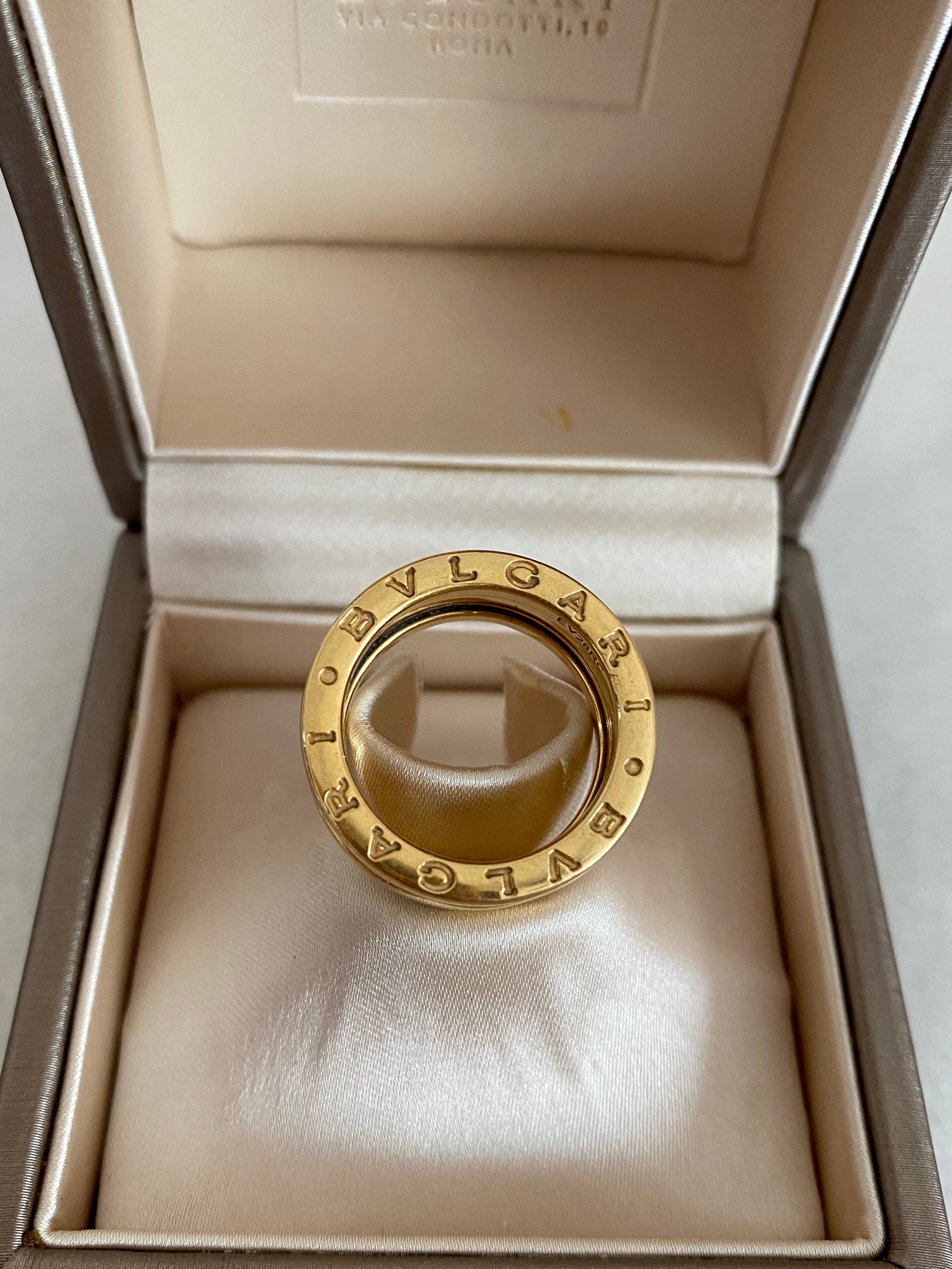 Bvlgari 18K Yellow Gold B. Zero 3 Band Ring 51