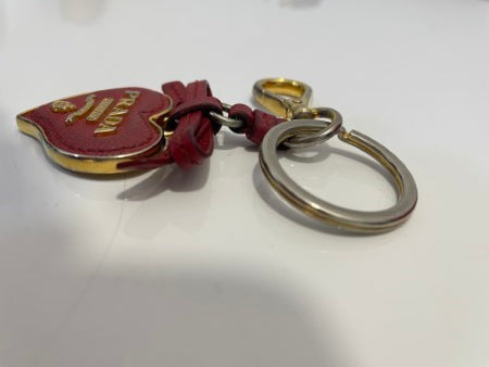 Prada Red Heart Trick Key Ring