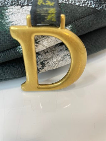 Christian Dior Green Saddle Medium Shoulder Bag