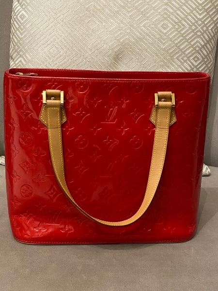 Louis Vuitton Red Houston Vernis Shoulder Bag