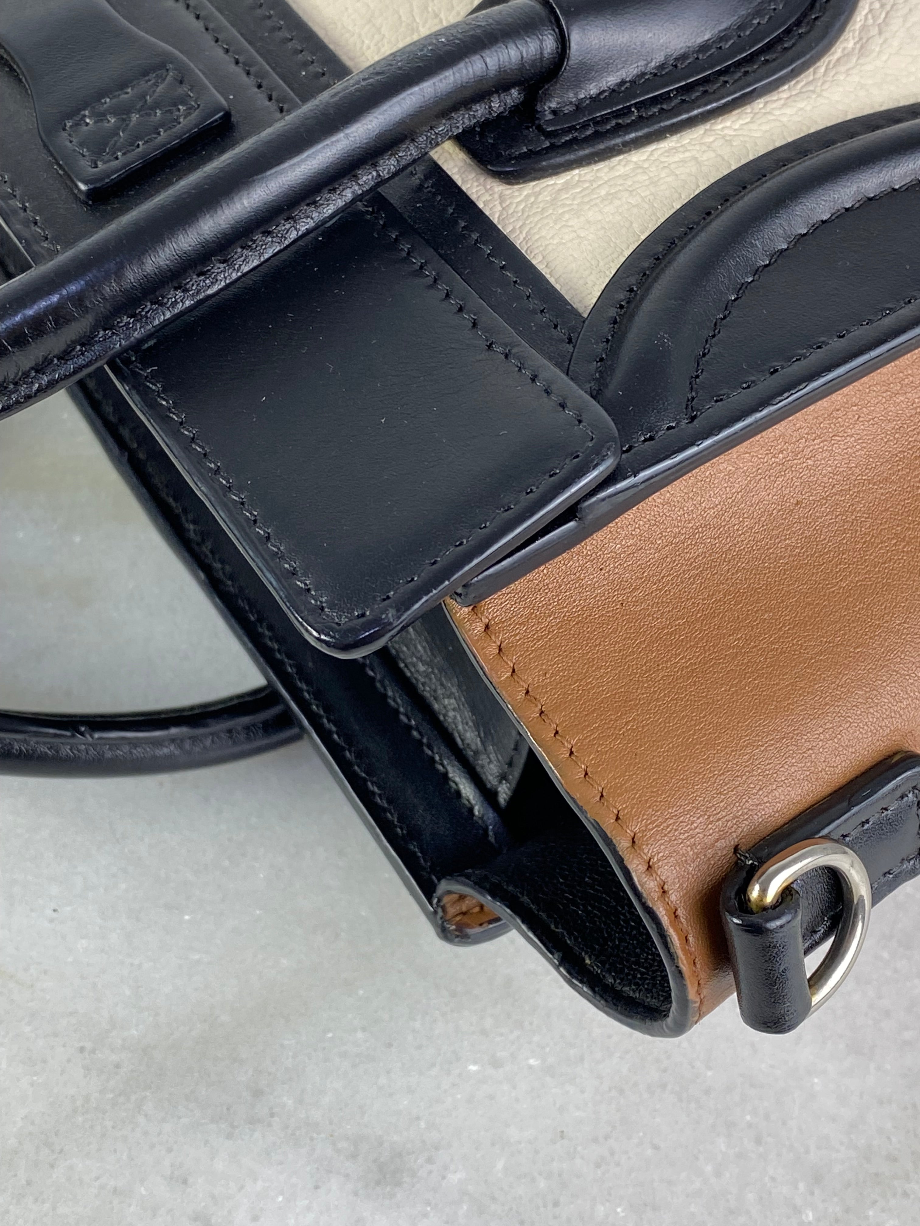 Celine Tricolor Nano Luggage Tote Bag