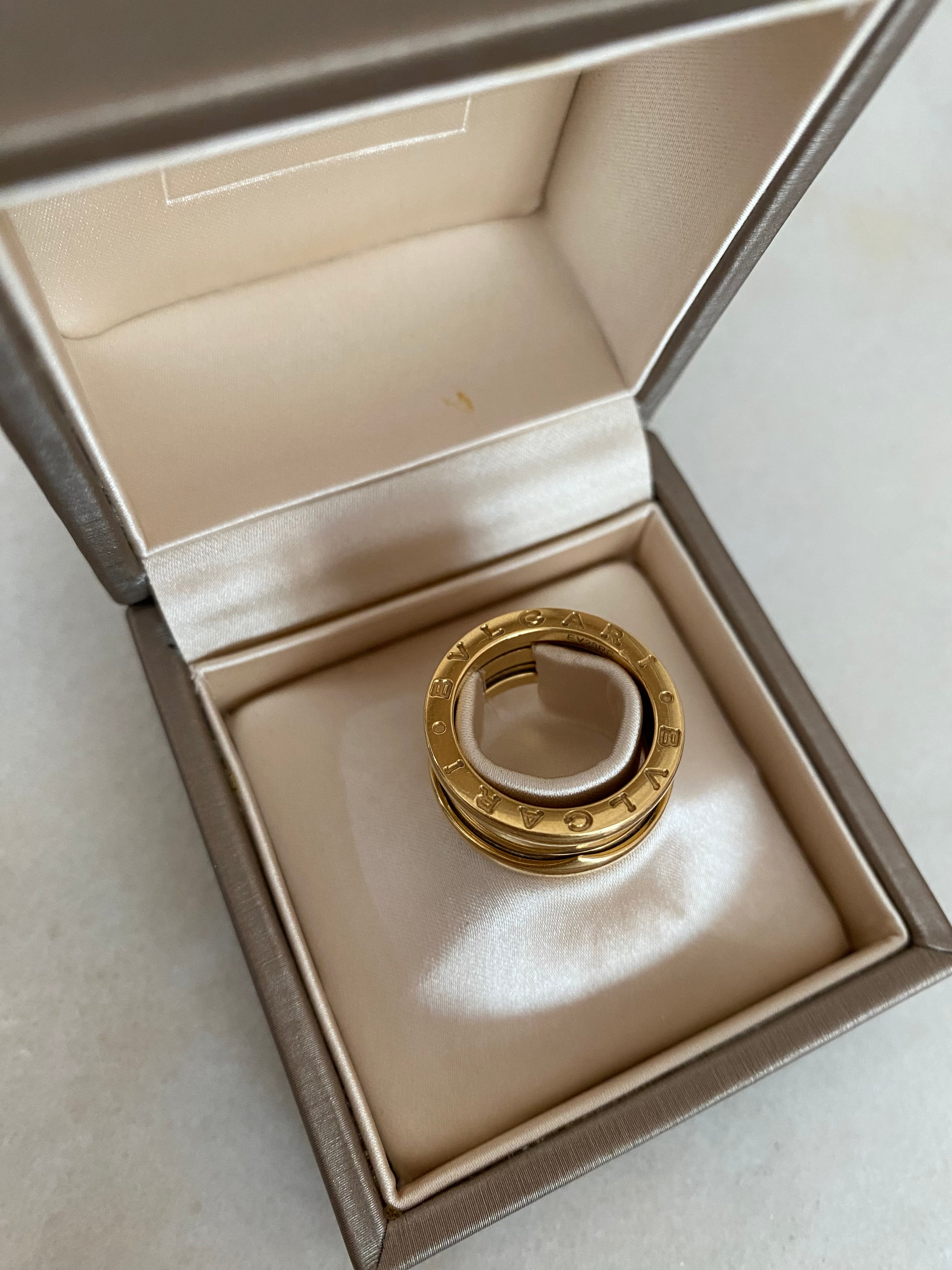 Bvlgari 18K Yellow Gold B. Zero 3 Band Ring 51