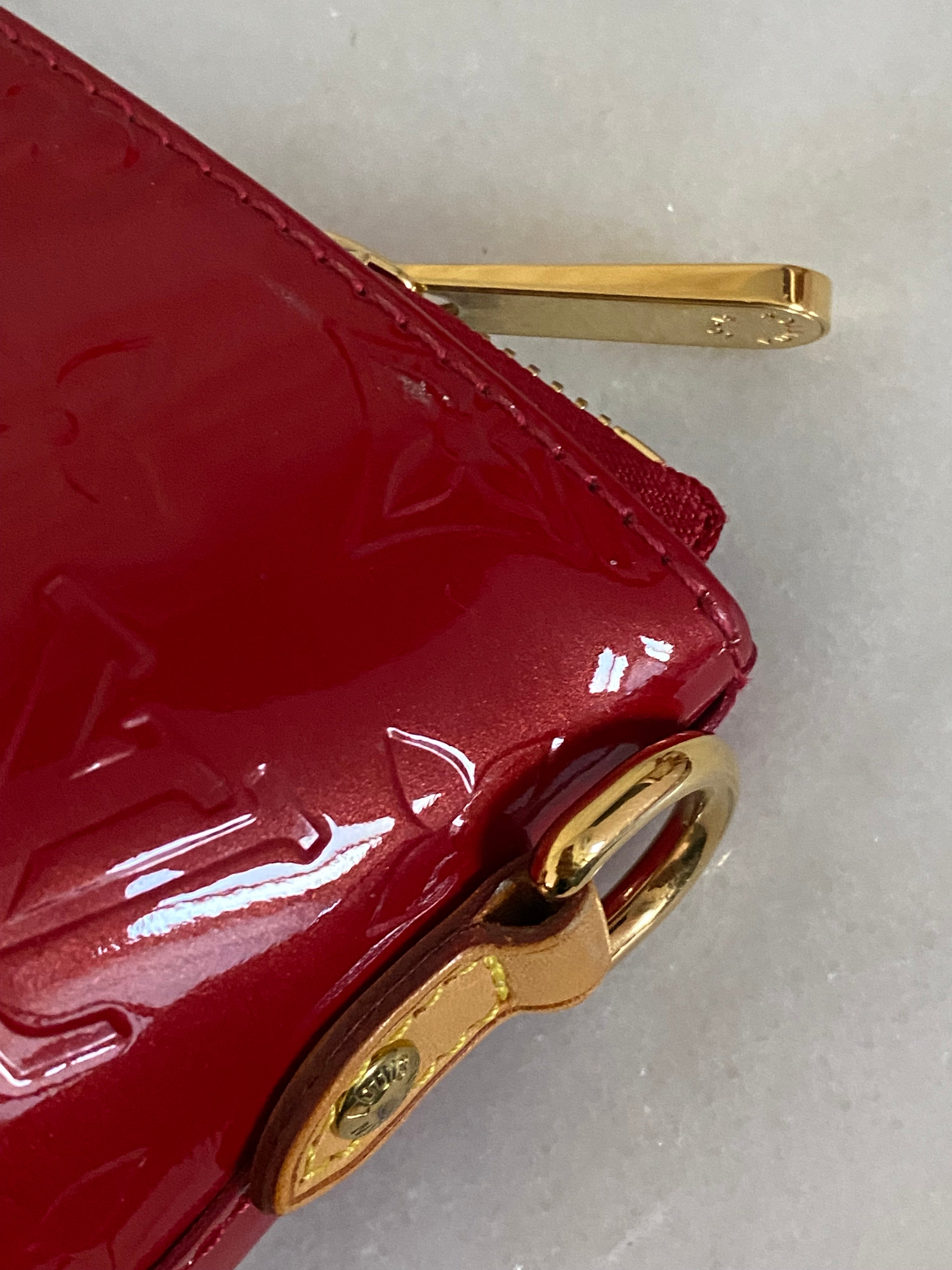 Louis Vuitton Red Monogram Vernis Bellevue GM Bag