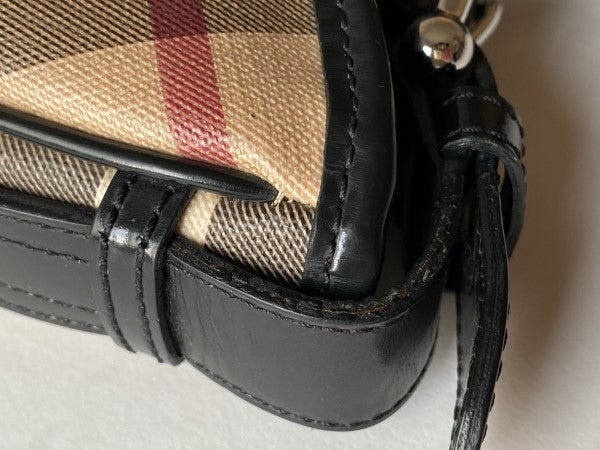 Burberry Nova Check Black Hobo Bag