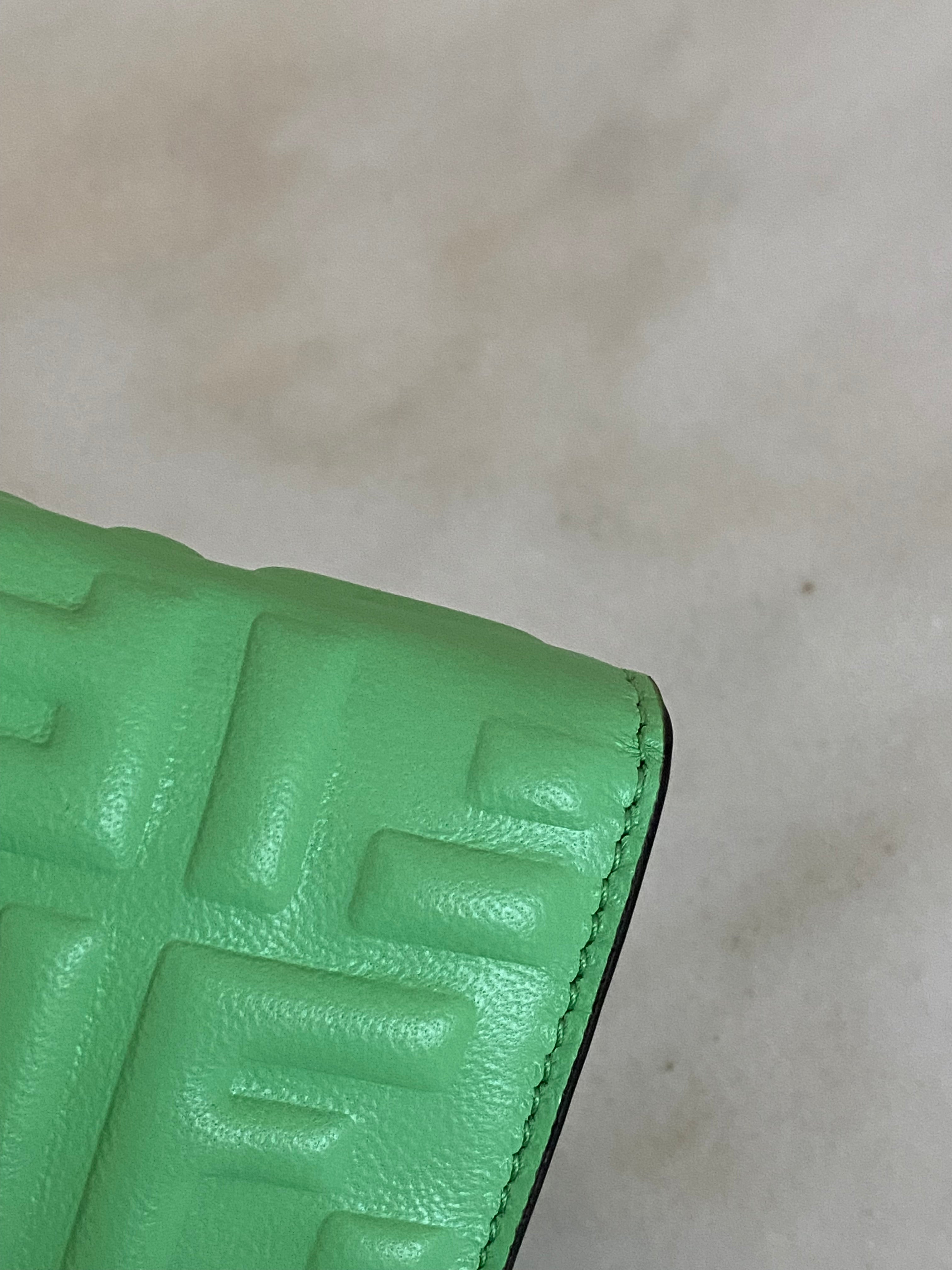 Fendi Light Green FF Long Wallet