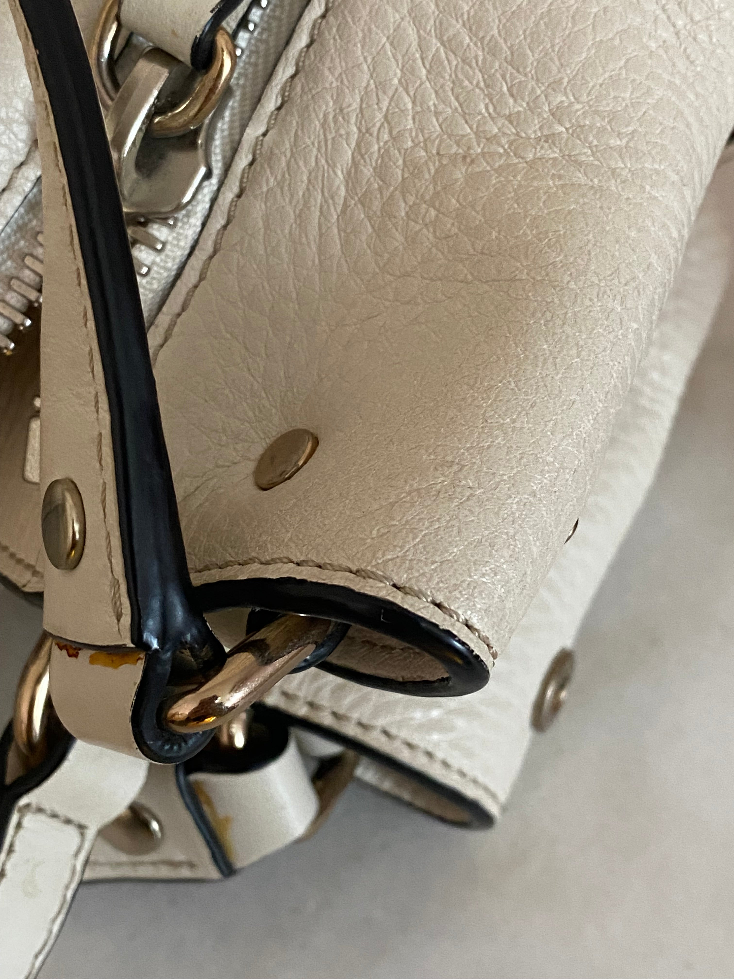 Burberry Off White House Check Brit Maidstone Shoulder Bag