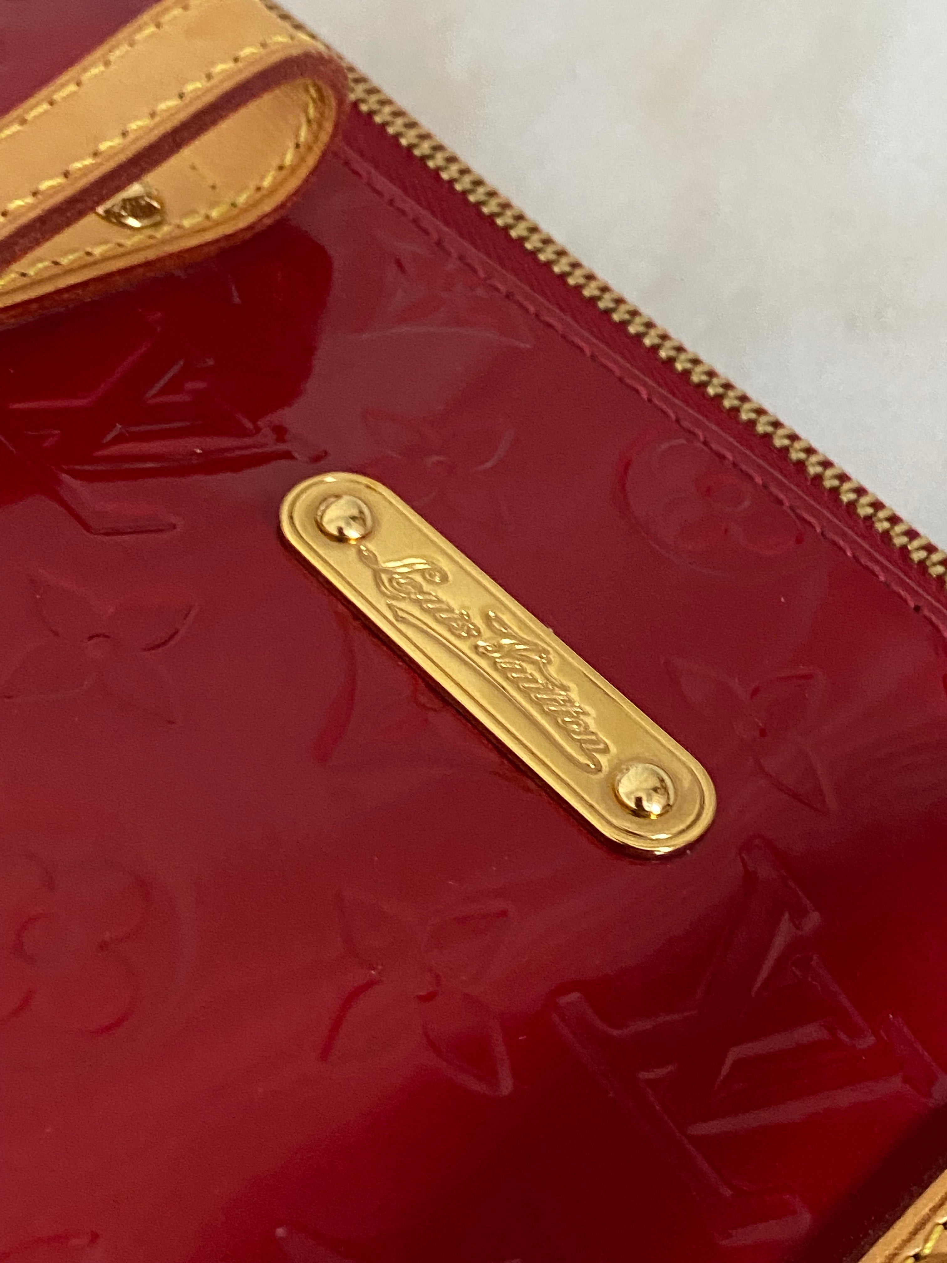 Louis Vuitton Red Monogram Vernis Bellevue GM Bag