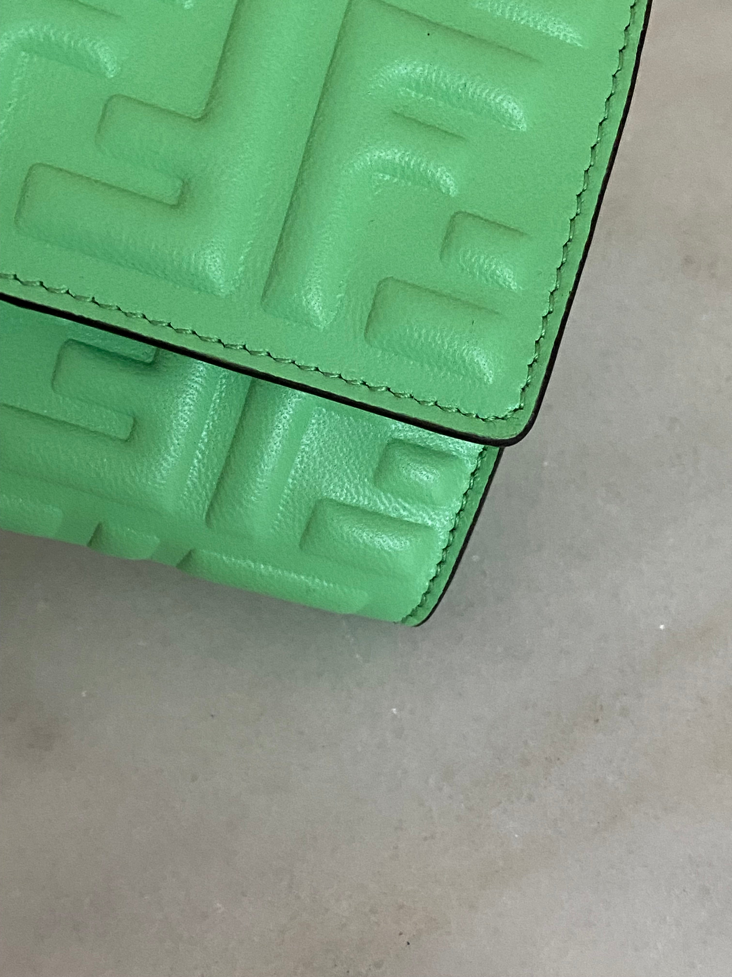 Fendi Light Green FF Long Wallet