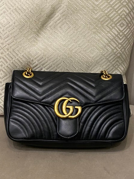 Gucci Black GG Marmont Small Bag