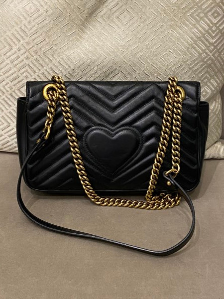 Gucci Black GG Marmont Small Bag