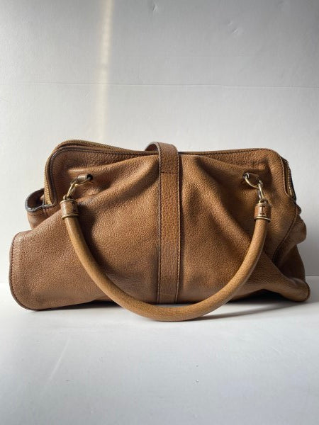 Burberry Brown Tote Turn Lock Bag