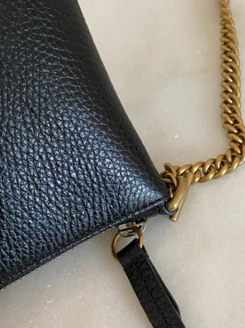 Gucci Black GG Zip Crossbody Bag