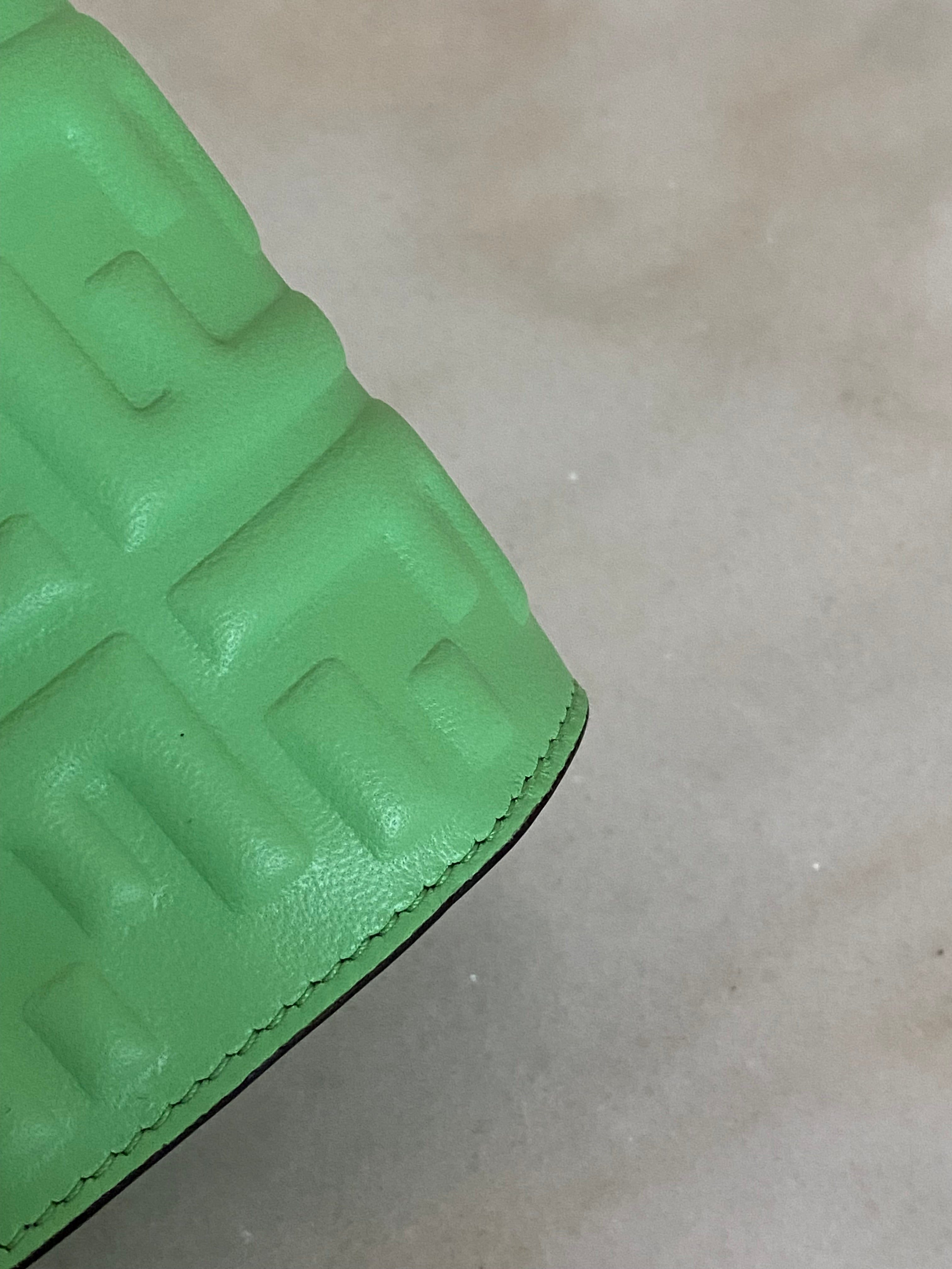 Fendi Light Green FF Long Wallet