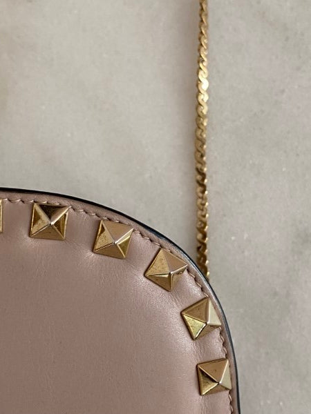 Valentino Nude Rockstud Crossbody Bag W/ Chain