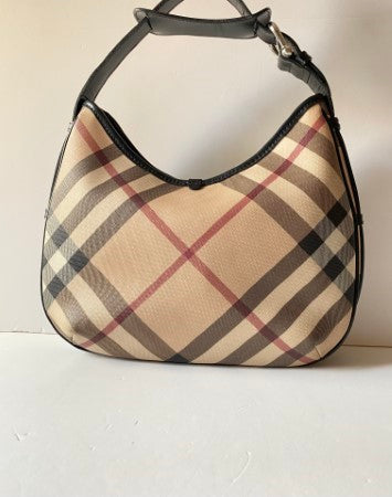 Burberry Nova Check Black Hobo Bag