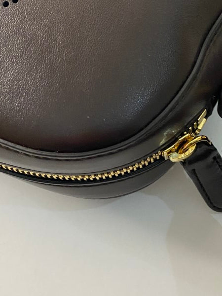 Stella Mccartney Dark Brown Mini Logo Camera Crossbody Bag