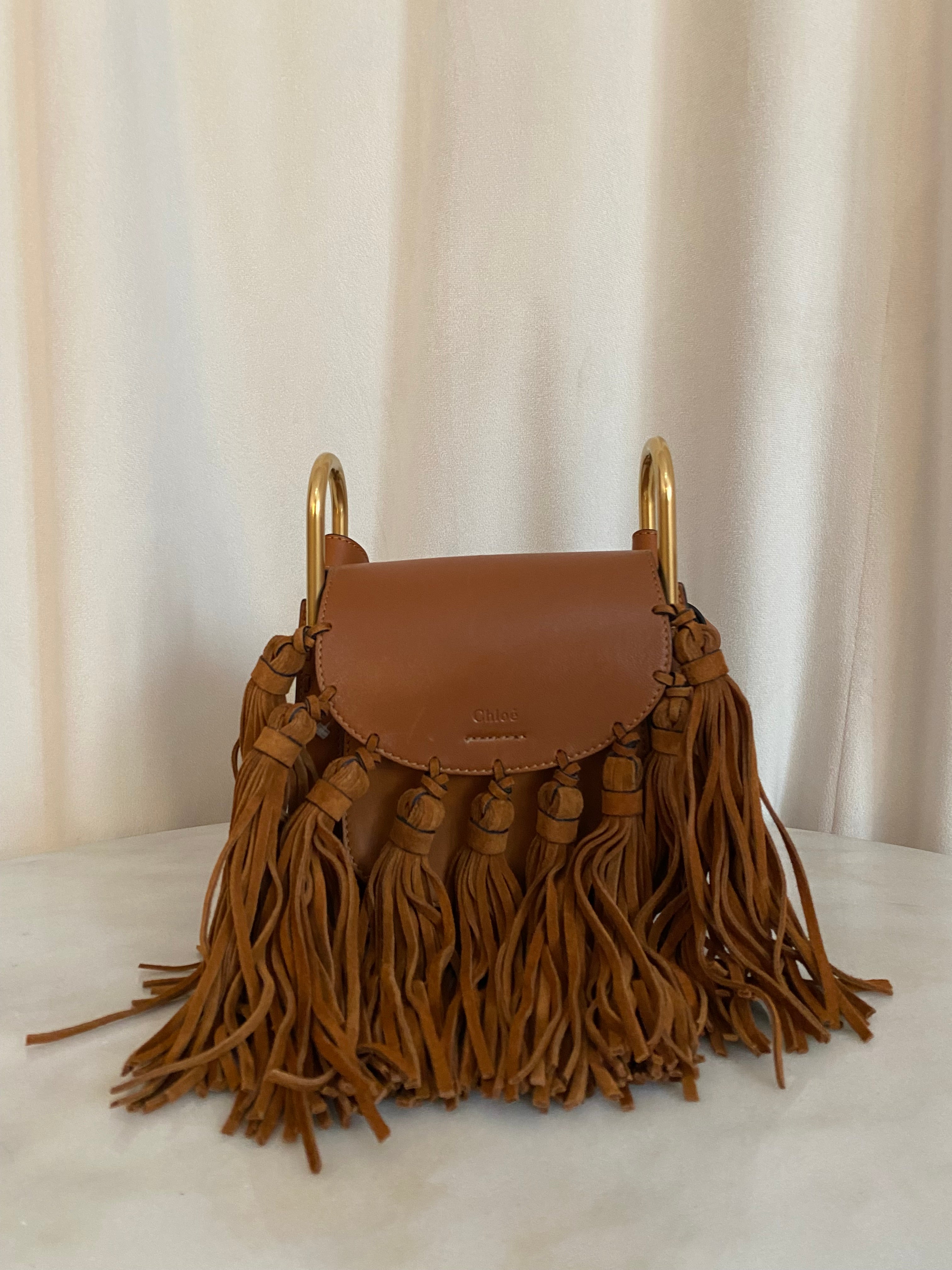 Chloe Brown Hudson Fringe Crossbody Bag