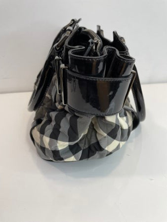 Burberry Black Beat Check Nylon Shoulder Bag