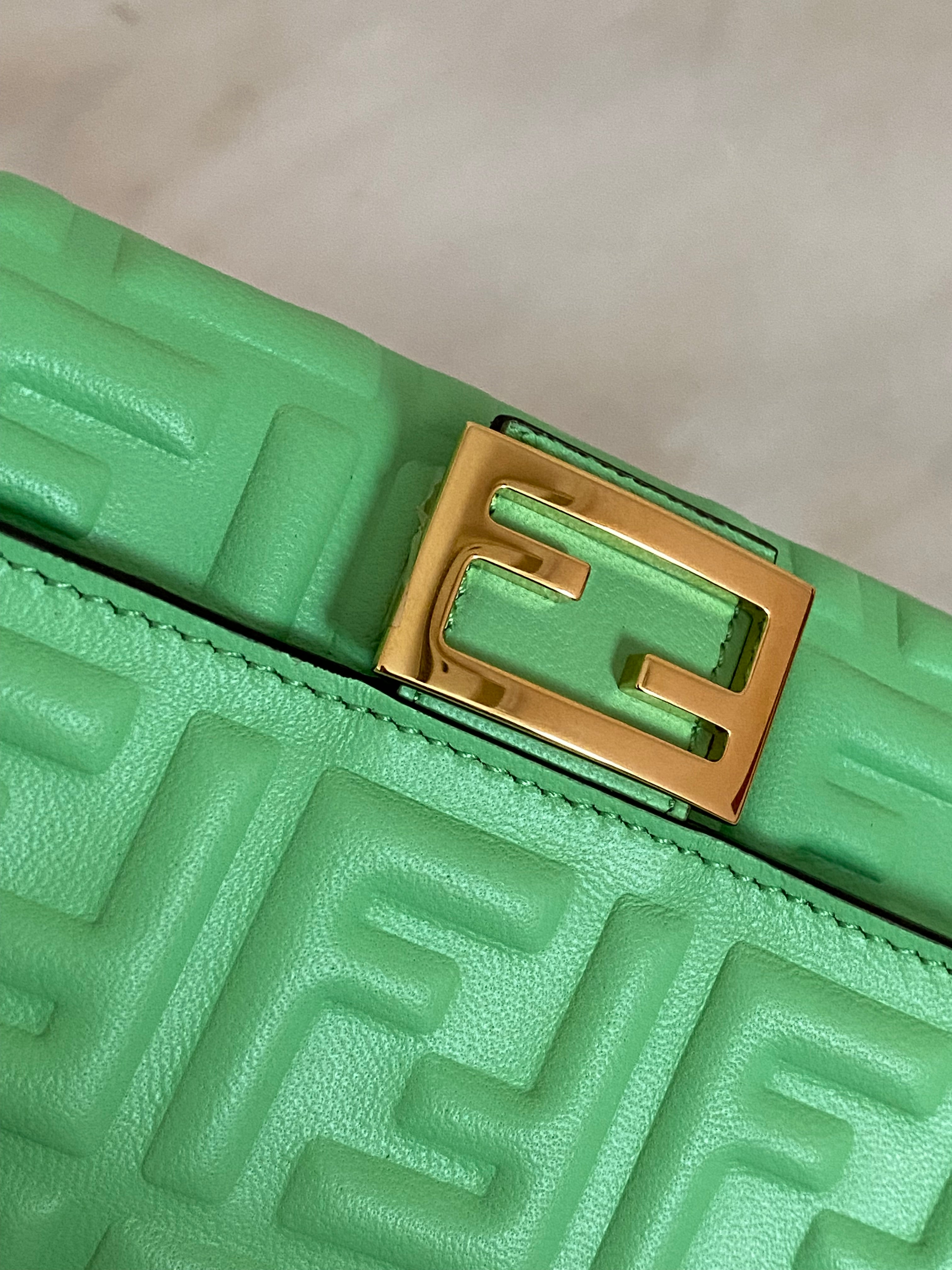 Fendi Light Green FF Long Wallet