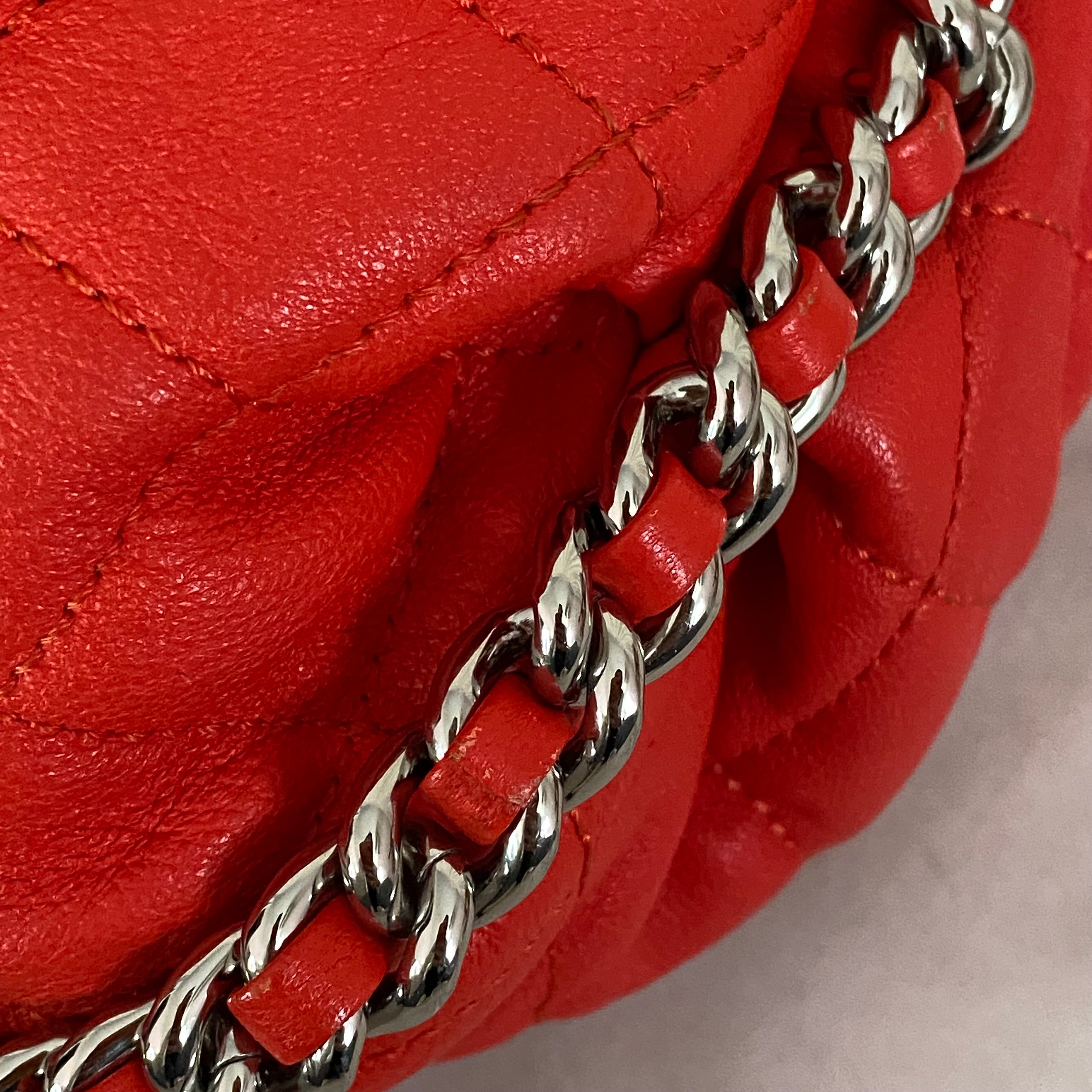 Chanel Orange Around Chain CC Crossbody Bag