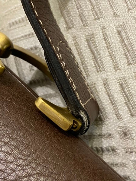 Christian Dior Brown Saddle Bag