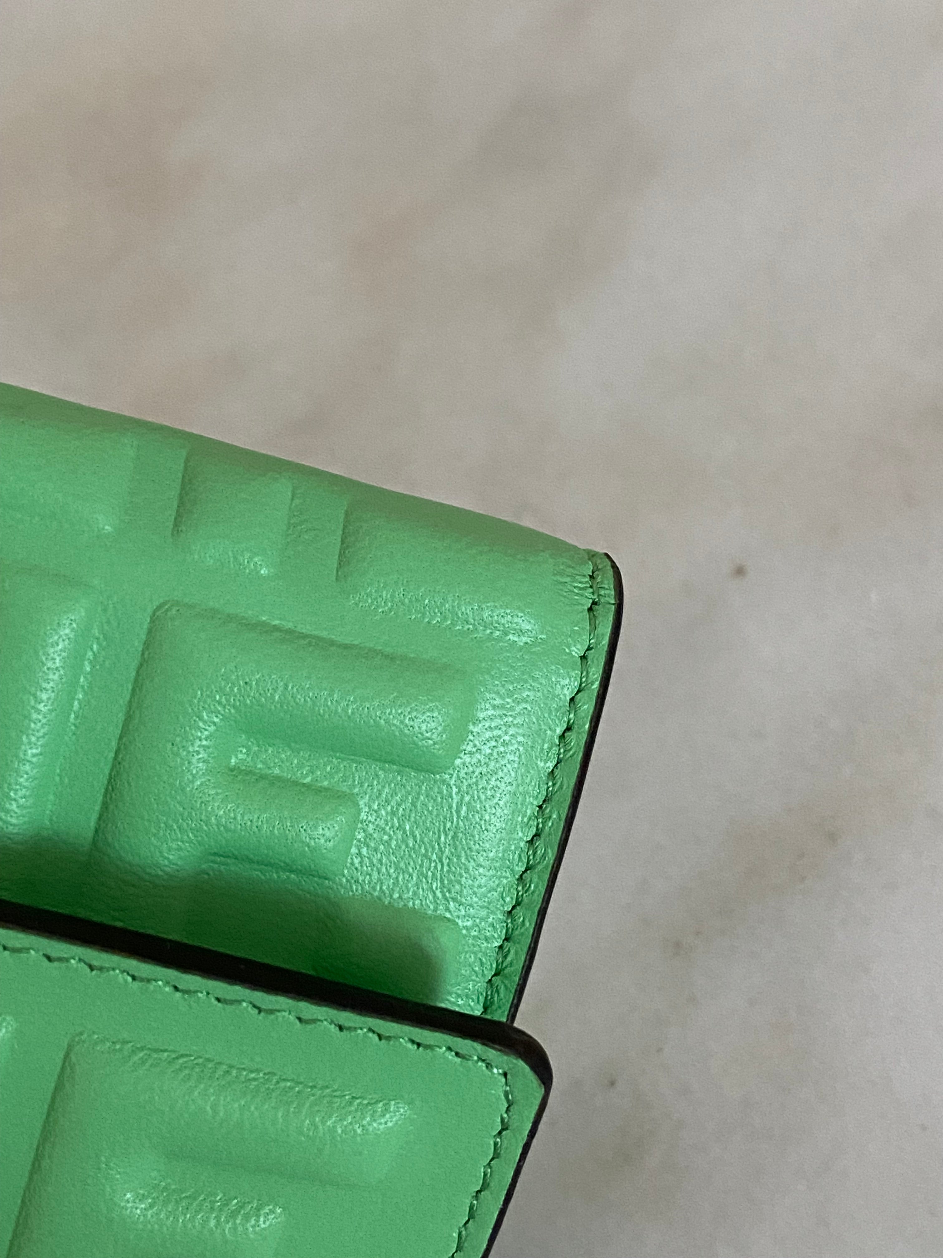 Fendi Light Green FF Long Wallet