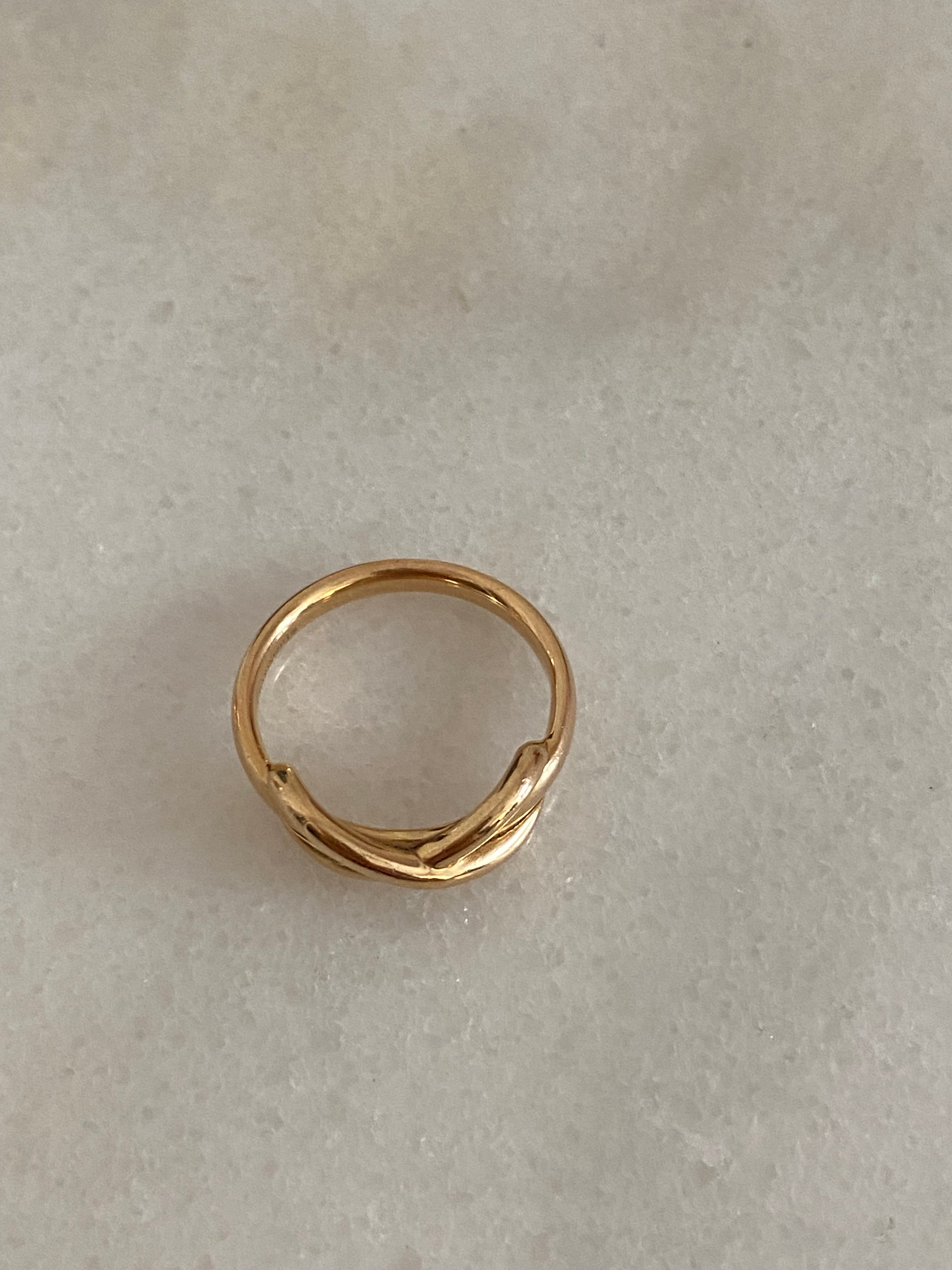 Tiffany & Co 18K Yellow Gold Infinity Ring 54