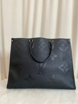 Louis Vuitton Black Monogram Empreinte Onthego GM Tote Bag