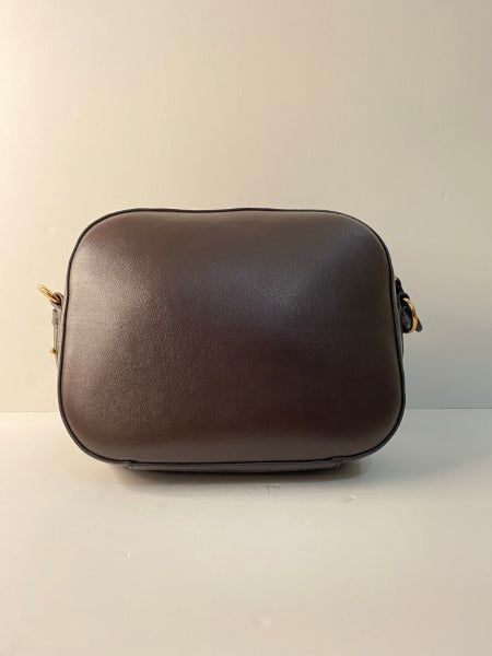 Stella Mccartney Dark Brown Mini Logo Camera Crossbody Bag