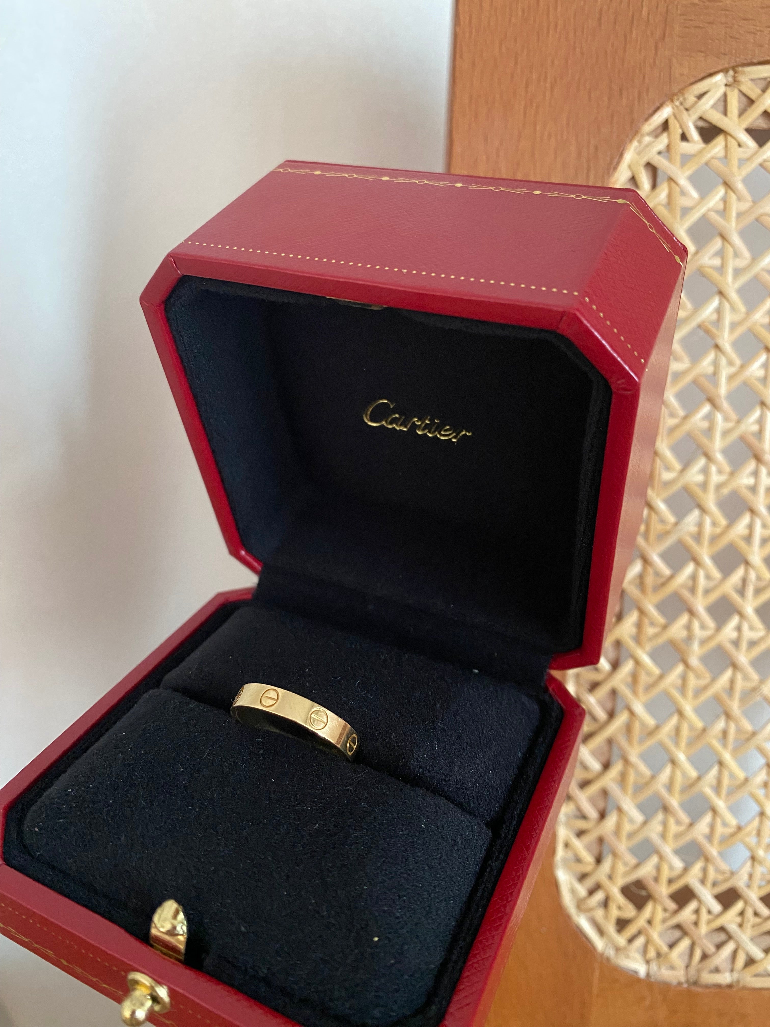 Cartier 18K Yellow Gold All Mini Love Ring 55