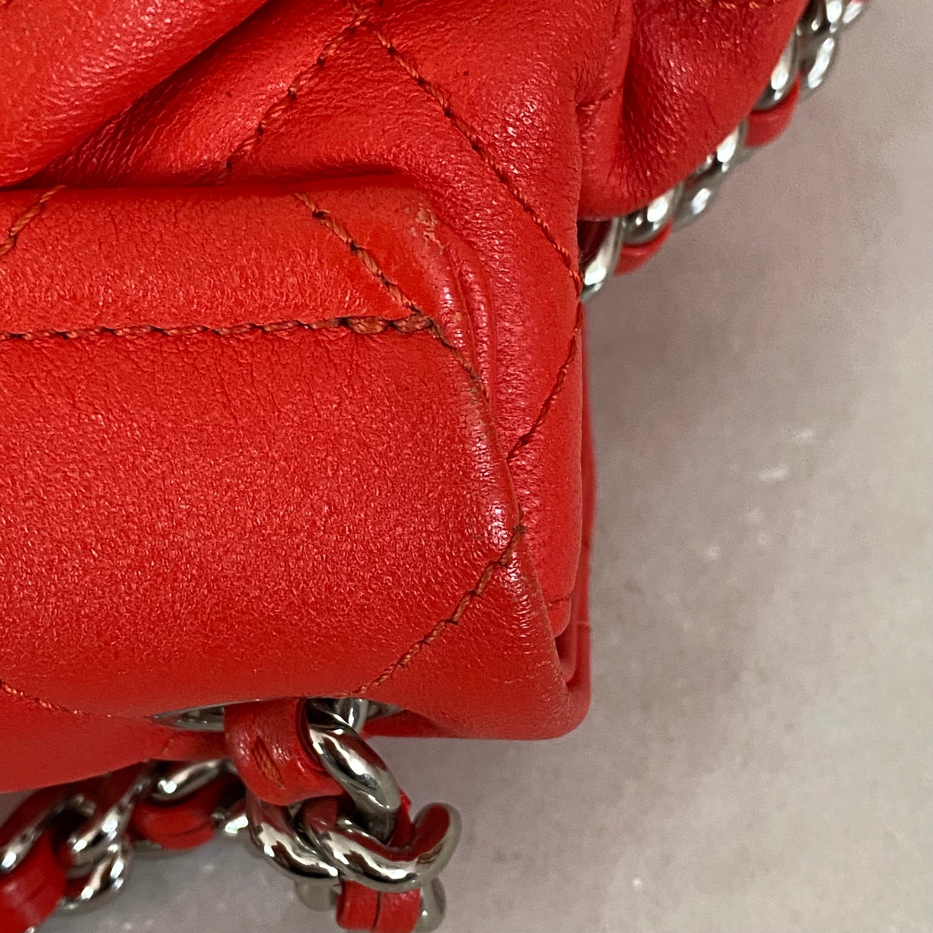 Chanel Orange Around Chain CC Crossbody Bag