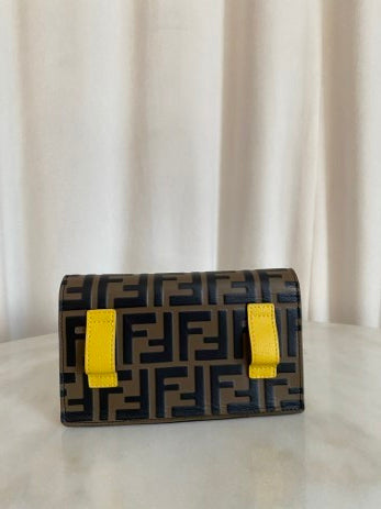 Fendi Bicolor FF Belt Bag W/ Chain