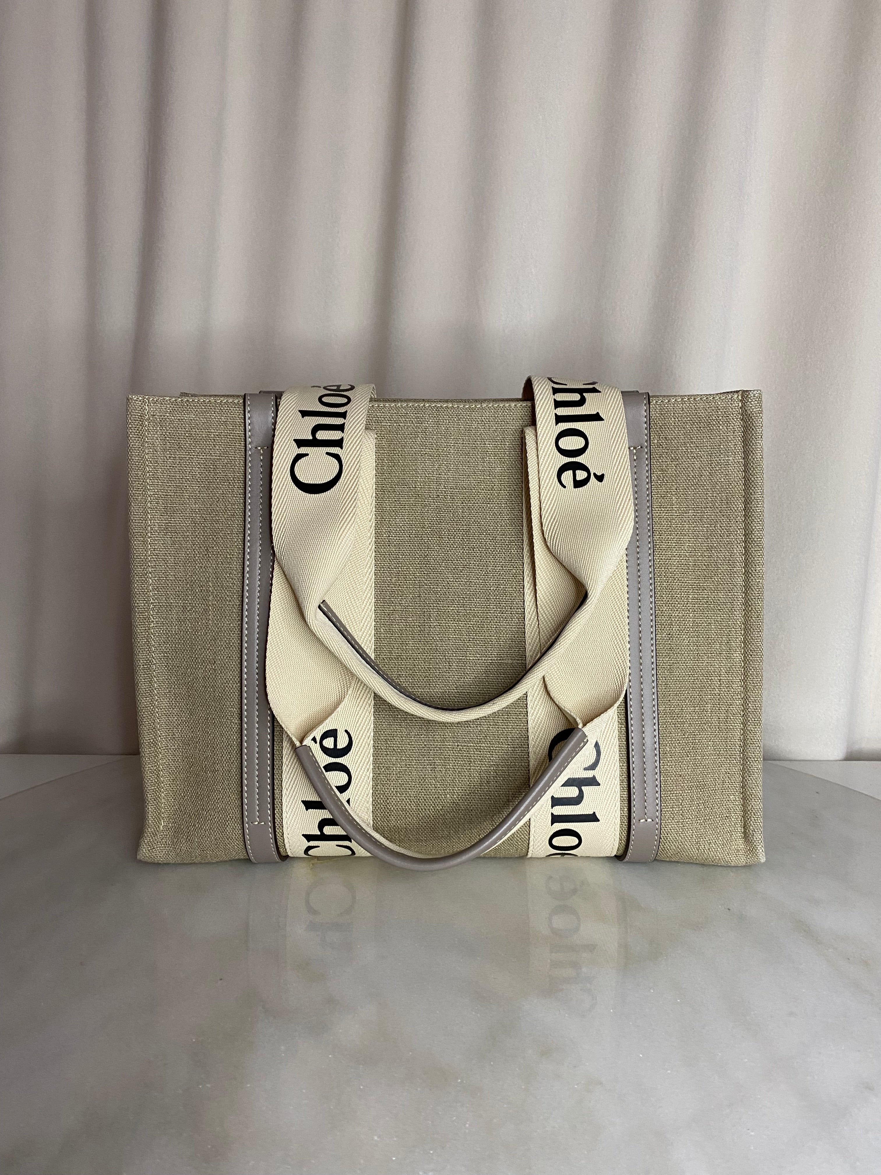 Chloe Beige Woody Medium Bag