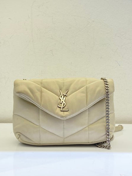 YSL Greyish Toy Puffer Bag