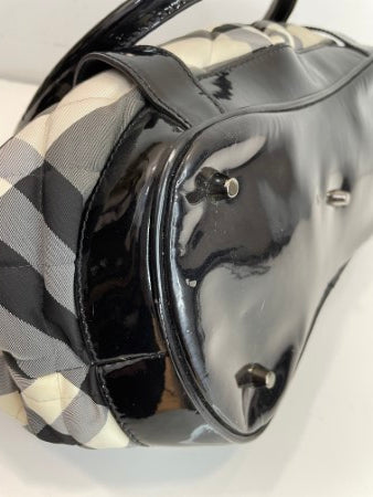 Burberry Black Beat Check Nylon Shoulder Bag